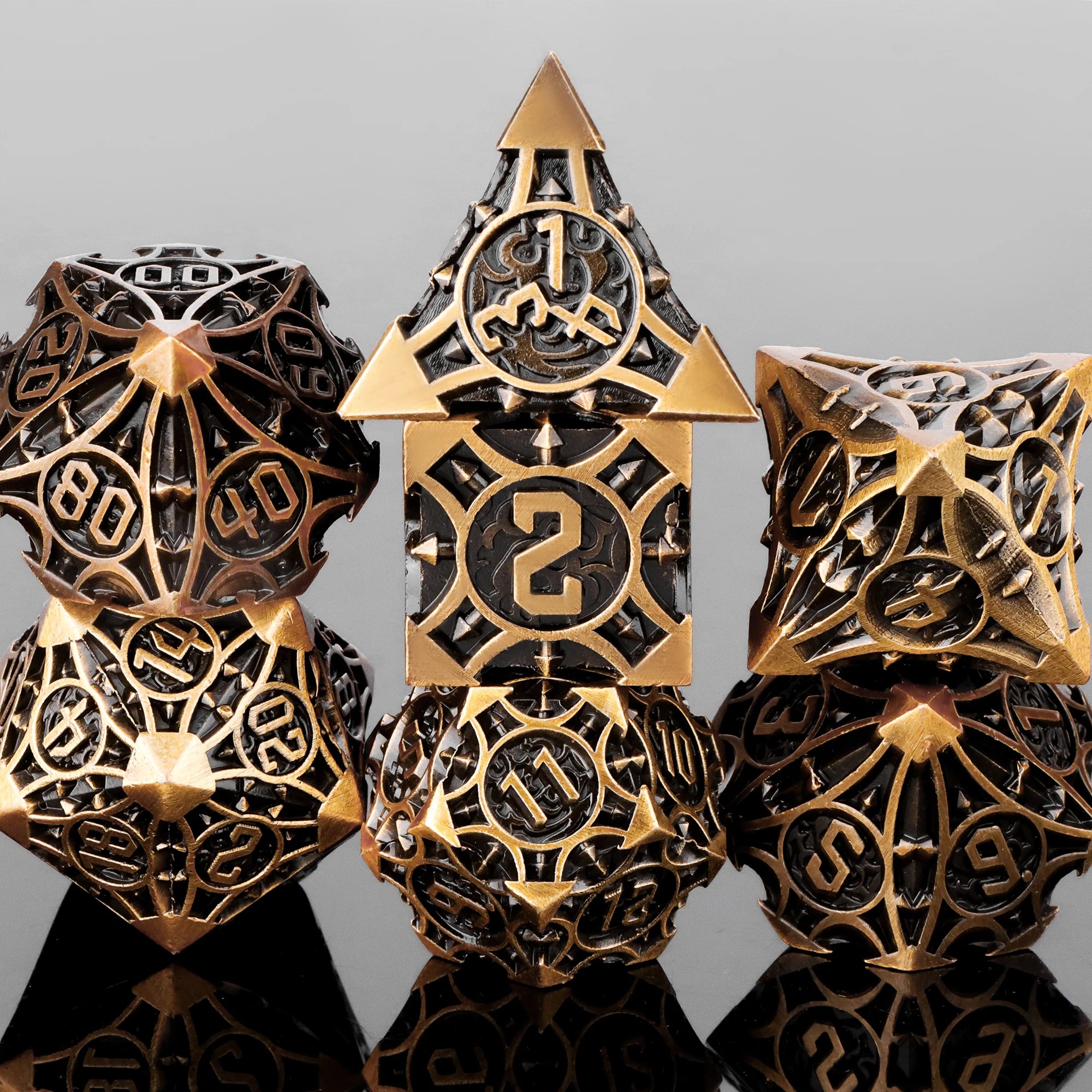 7pcs Unique Metal Dice
