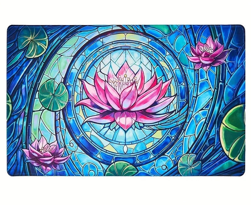 Stained Glass Lotus Playmat