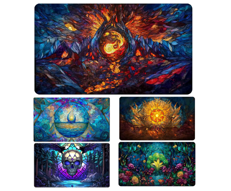 Stained Glass MTG Color Playmats