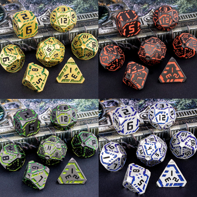 Futurist Metal Core Dice Sets