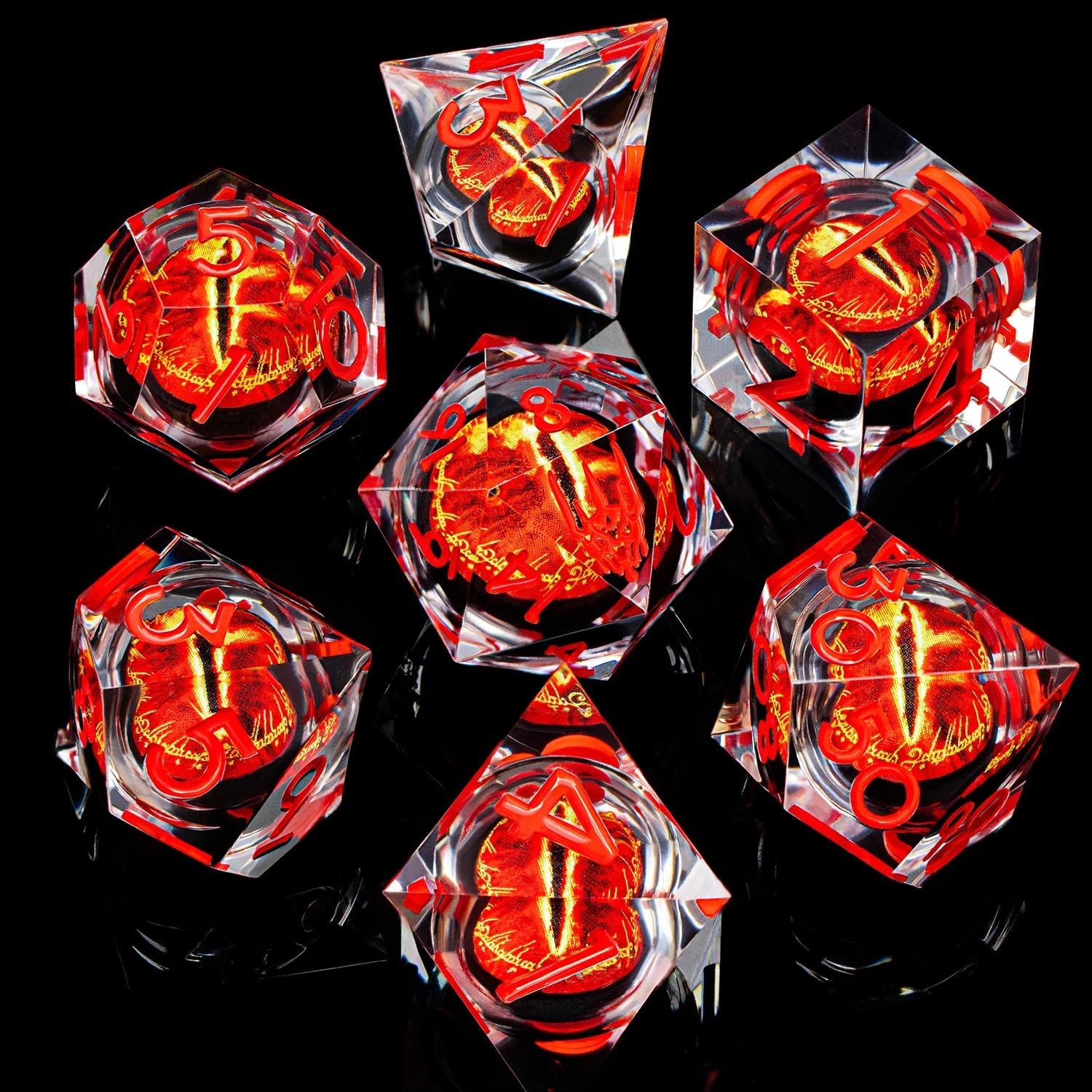 Eye of Sauron Themed Resin Dice Sets