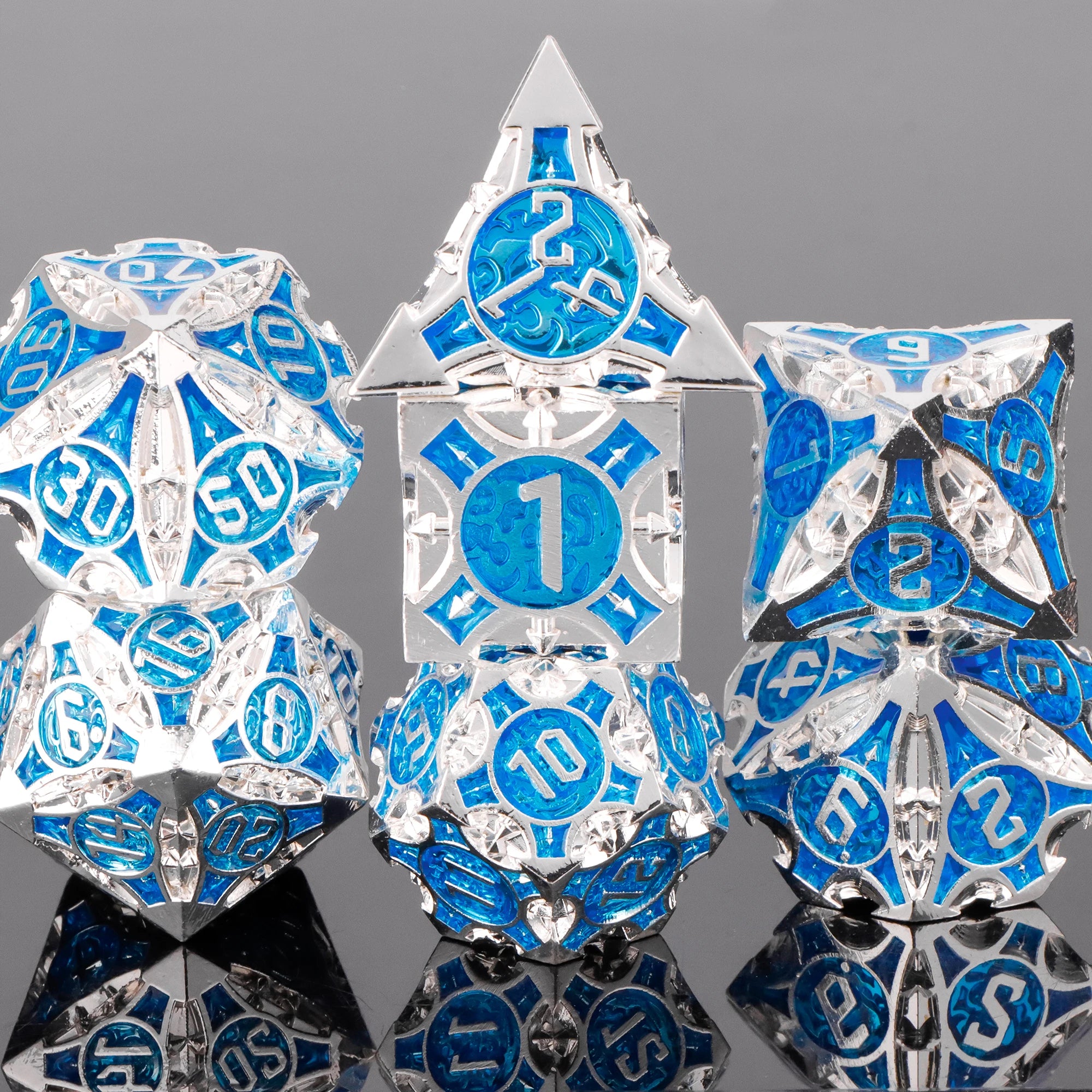 7pcs Unique Metal Dice