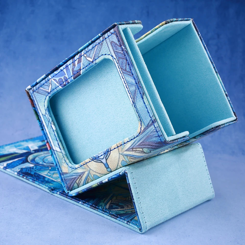Blue Stained Glass Deck Box w/ Display