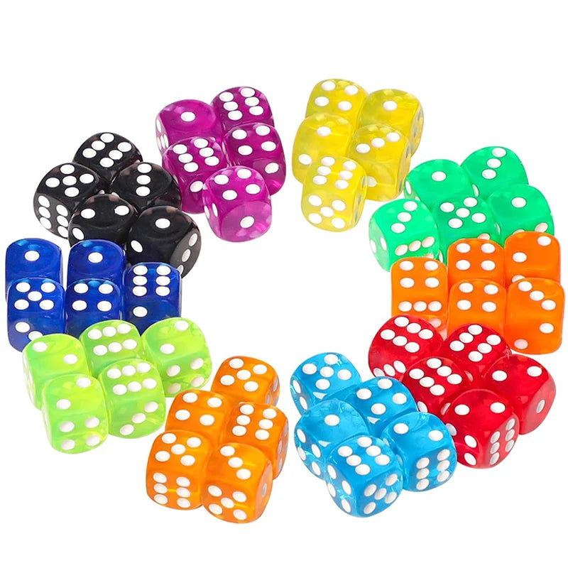 Assorted Dice Packs 10-100pcs 14mm