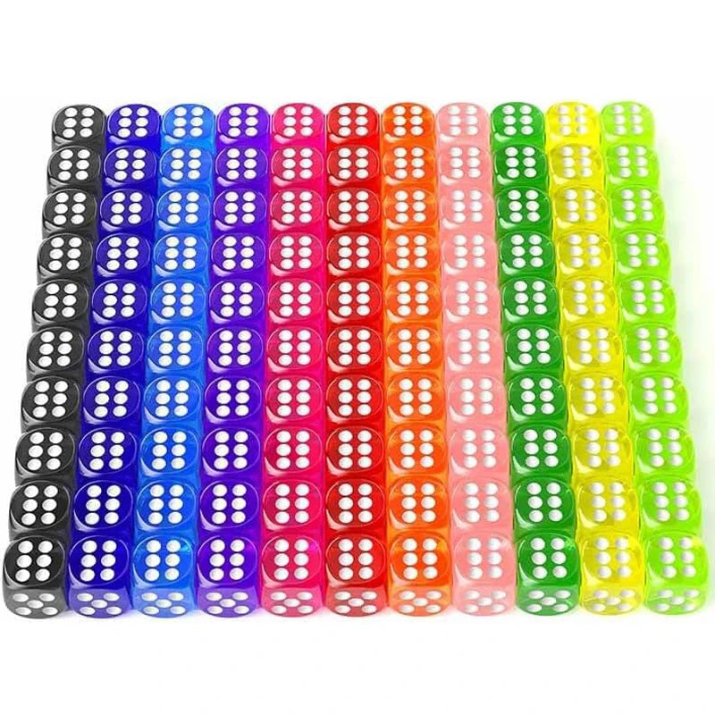 Assorted Dice Packs 10-100pcs 14mm