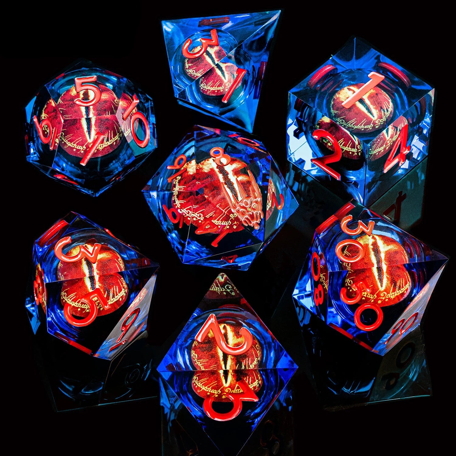 Eye of Sauron Themed Resin Dice Sets