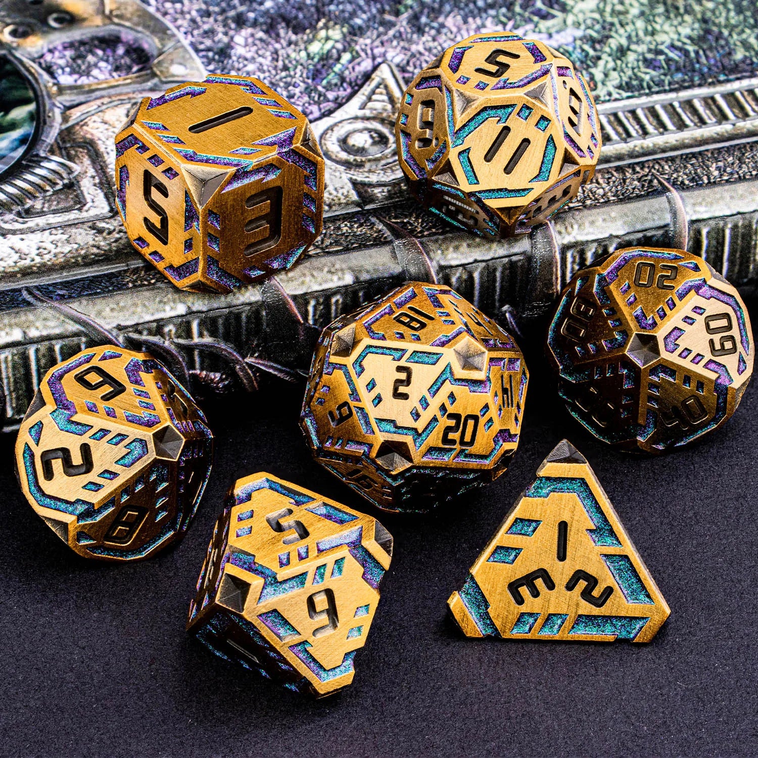 Futurist Metal Core Dice Sets