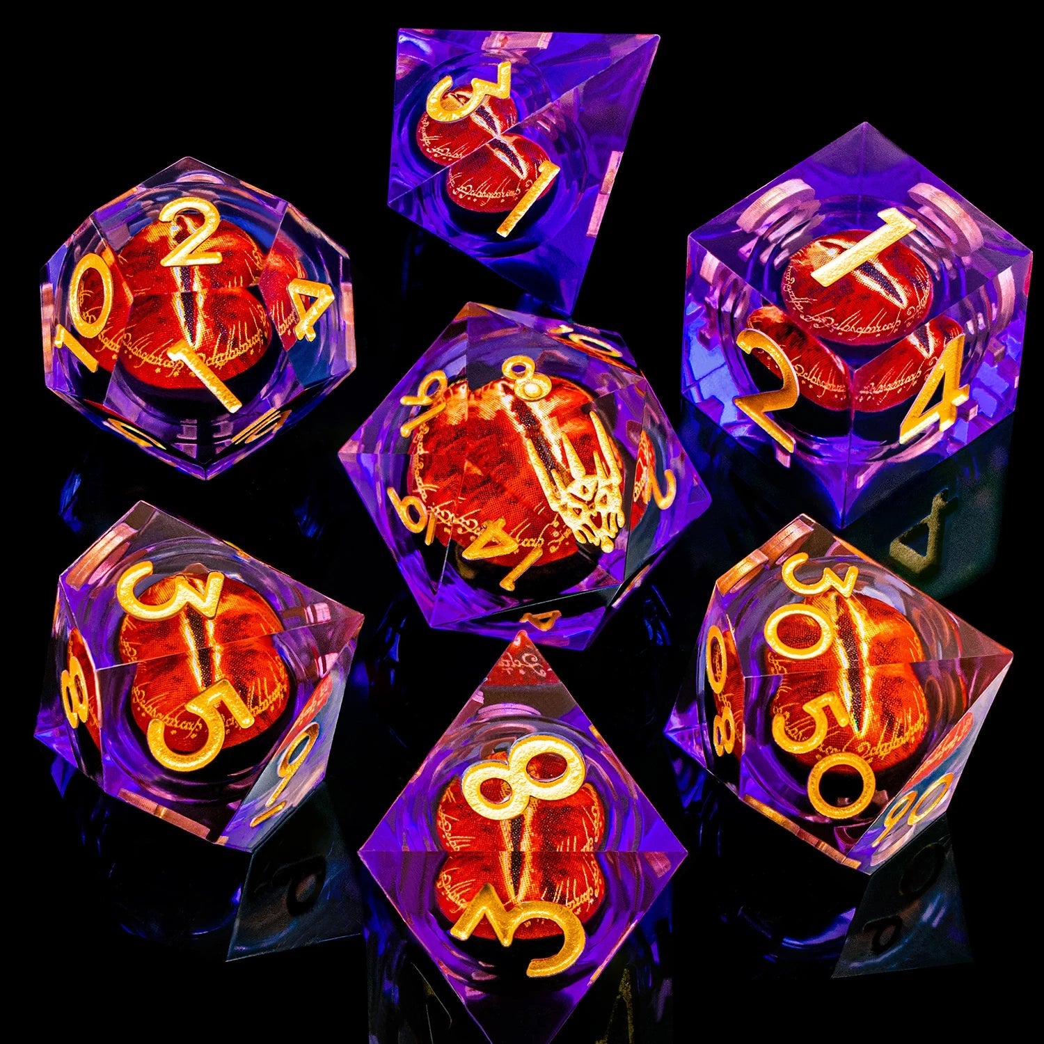 Eye of Sauron Themed Resin Dice Sets