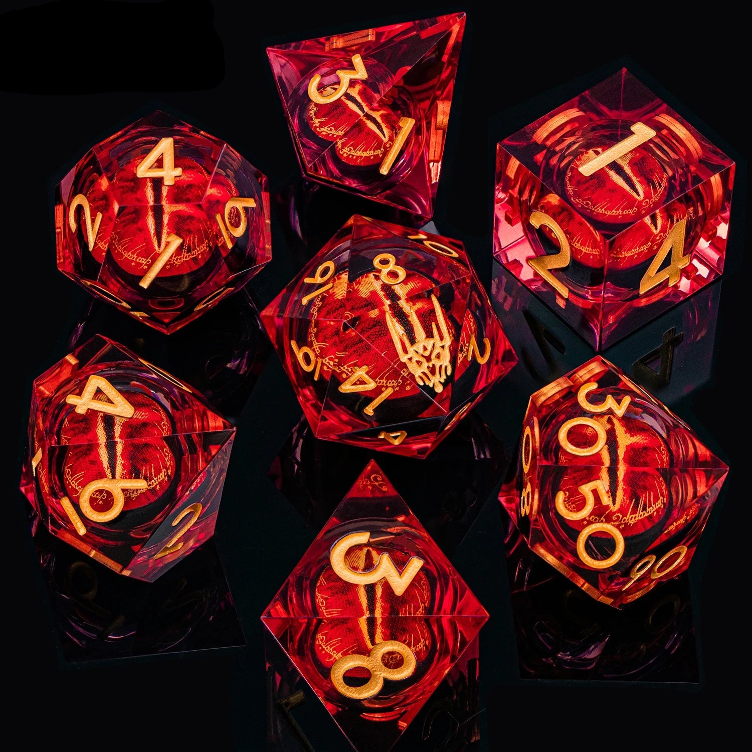 Eye of Sauron Themed Resin Dice Sets